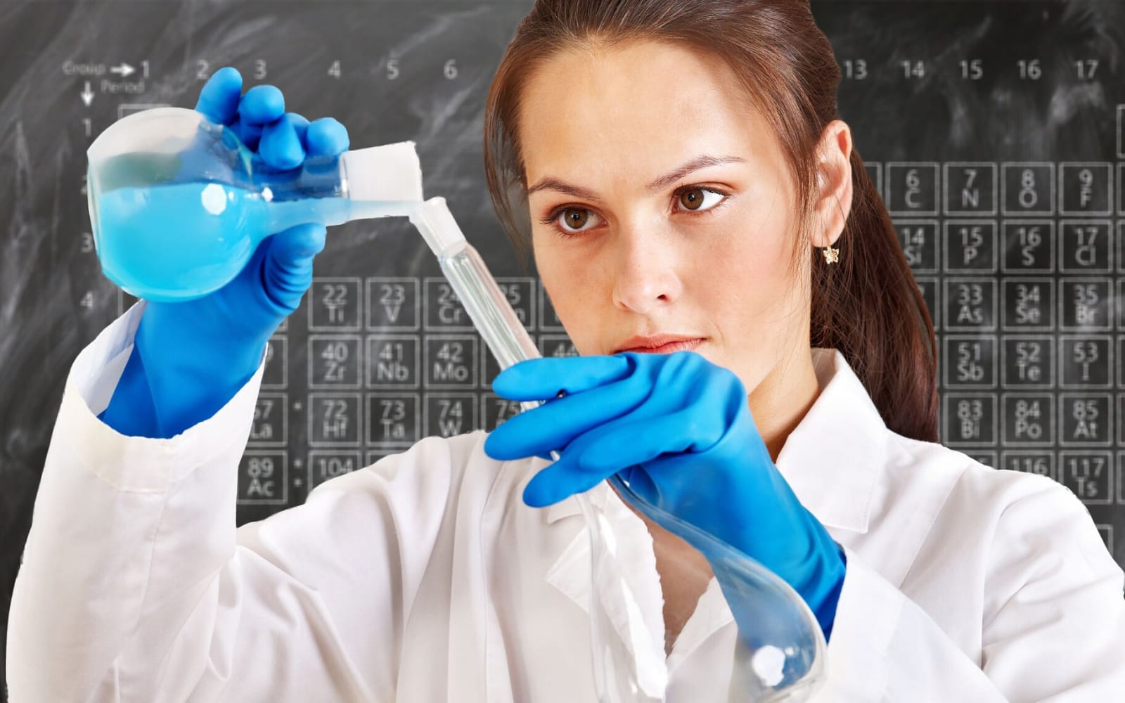 Scientist experimenting.